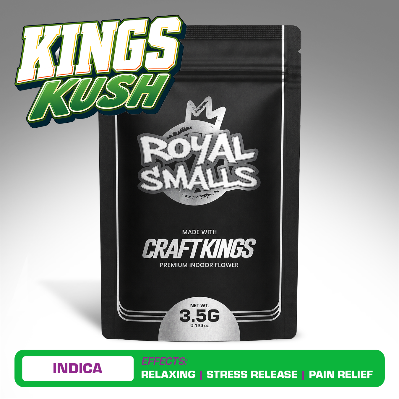 Royal Smalls - Premium Indoor Flower - 3.5g (Kings Kush) - Image 2