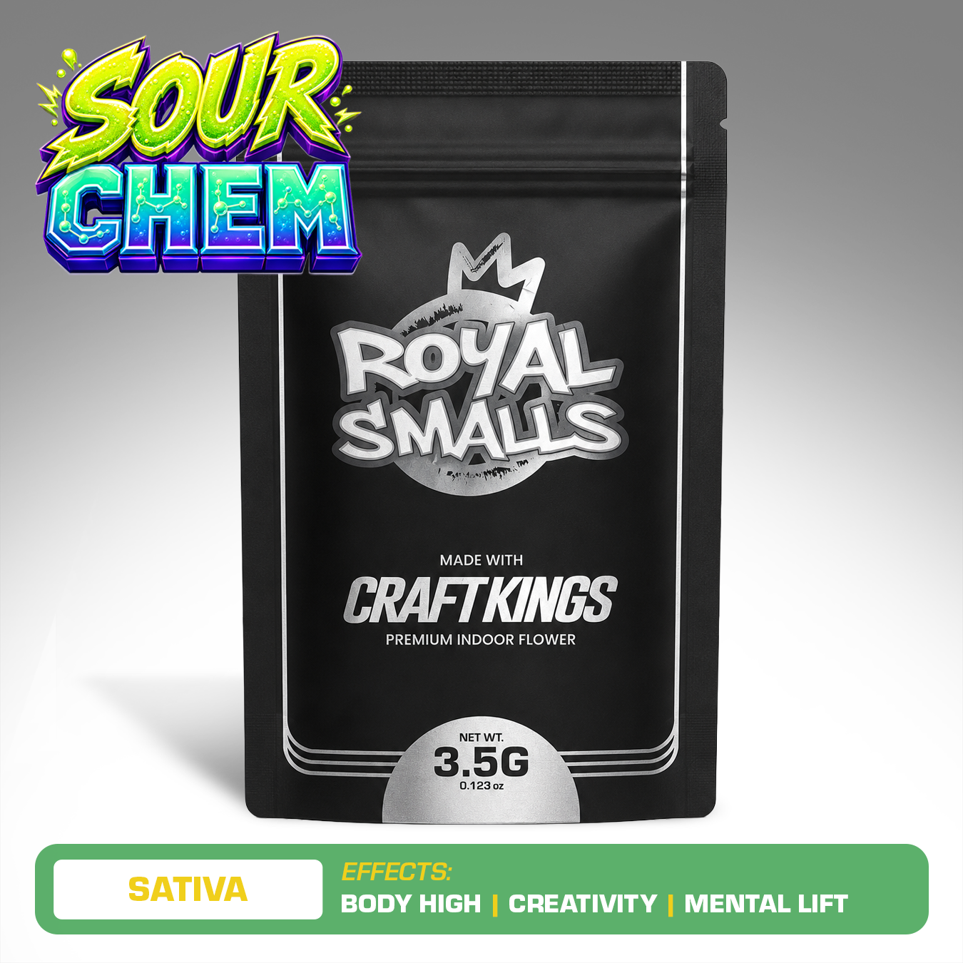 Royal Smalls - Premium Indoor Flower - 3.5g (Sour Chem) - Image 2